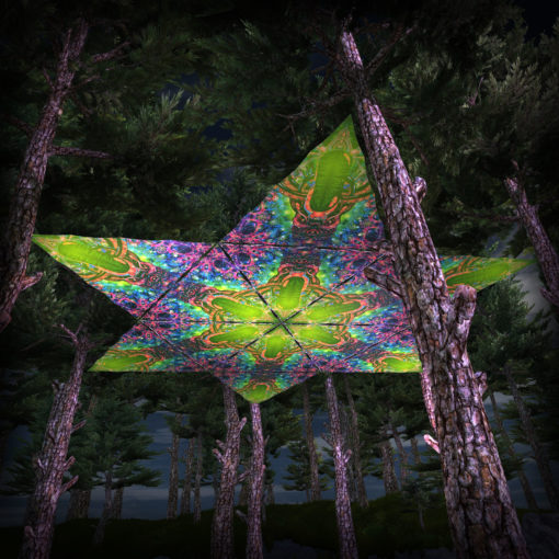 Alien Enlightenment UV-Triangles - TR01 - 12 Pieces - UV-Reactive Psychedelic Party Decoration - 3D Preview