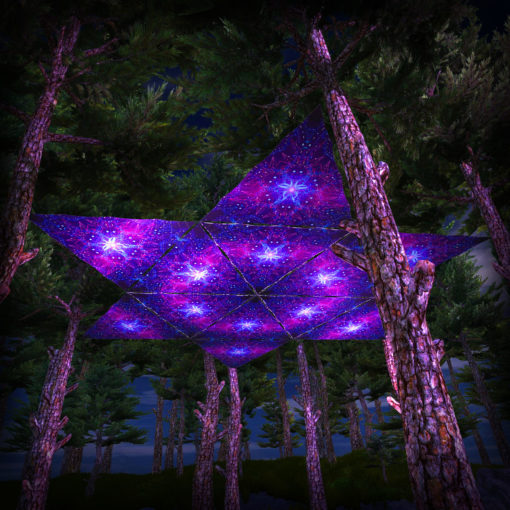 Enlightenment UV-Triangles - TR03 - 12 Pieces - UV-Reactive Psychedelic Party Decoration - 3D Preview