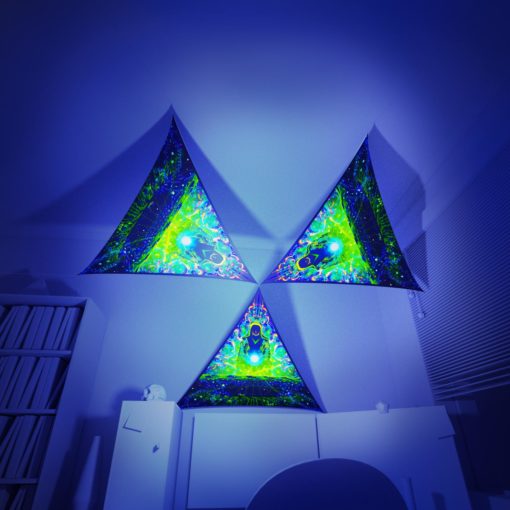 Enlightenment - 3 Triangles Pack - Psychedelic UV-Reactive Canopy Part - 3D preview