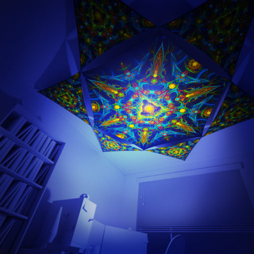 Reincarnation 2 - Hexagon and 6 Triangles Pack - Psychedelic UV-Reactive Canopy Set - 3D preview