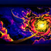 Trip to Nebula - Psychedelic Fluorescent UV-Reactive Backdrop Tapestry Blacklight Wall Hanging