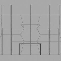 DJ-booth blueprint - front view