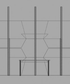 DJ-booth blueprint - front view