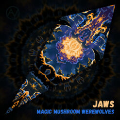 Magic Mushroom Werewolves Psychedelic UV-Reactive Canopy - Petal Design - "Jaws"