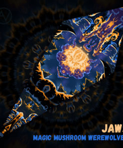 Magic Mushroom Werewolves Psychedelic UV-Reactive Canopy - Petal Design - "Jaws"
