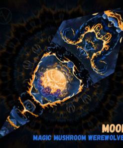 Magic Mushroom Werewolves Psychedelic UV-Reactive Canopy - Petal Design - 