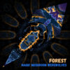 Magic Mushroom Werewolves Psychedelic UV-Reactive Canopy - Petal Design - "Forest"