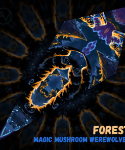 Magic Mushroom Werewolves Psychedelic UV-Reactive Canopy - Petal Design - "Forest"