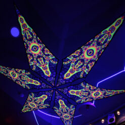 Big Star - Psychedelic UV-Reactive Ceiling Decoration Canopy 6 Petals