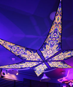 Two Stars - Psychedelic UV-Reactive Ceiling Decoration Canopy 6 Petals