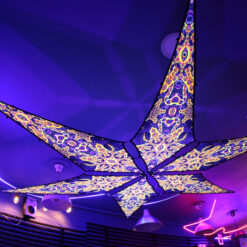 Two Stars - Psychedelic UV-Reactive Ceiling Decoration Canopy 6 Petals