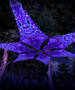 Deep Sea Psychedelic UV-Reactive Canopy - 6 petals set - 3D-Preview