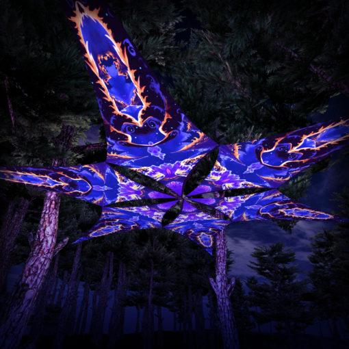 Forest - Psychedelic UV-Reactive Canopy - 6 petals set - 3D-Preview