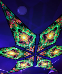 Adept - Psychedelic UV-Reactive Ceiling Decoration Canopy 6 Petals