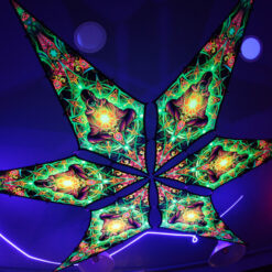 Adept - Psychedelic UV-Reactive Ceiling Decoration Canopy 6 Petals