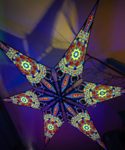 Radiance - Psychedelic UV-Reactive Ceiling Decoration Canopy 6 Petals