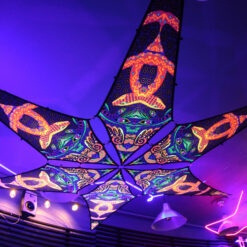 Snakes - Psychedelic UV-Reactive Ceiling Decoration Canopy 6 Petals