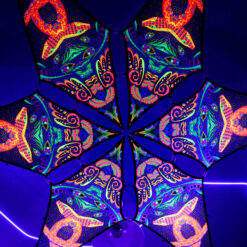 Snakes - Psychedelic UV-Reactive Ceiling Decoration Canopy 6 Petals