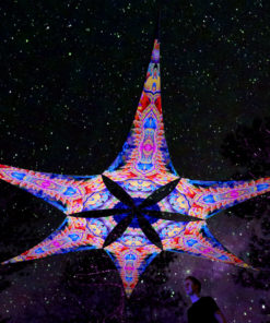 Psychic Vajra - Psychedelic UV-Reactive Ceiling Decoration Canopy 6 Petals