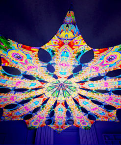 Barong Psychedelic UV-Reactive Canopy - 12 petals set - Psychic Vajra & DMT-Fish