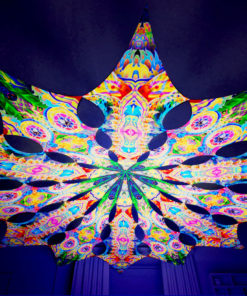 Barong Psychedelic UV-Reactive Canopy - 12 petals set - Psychic Vajra & Mind Tunnel