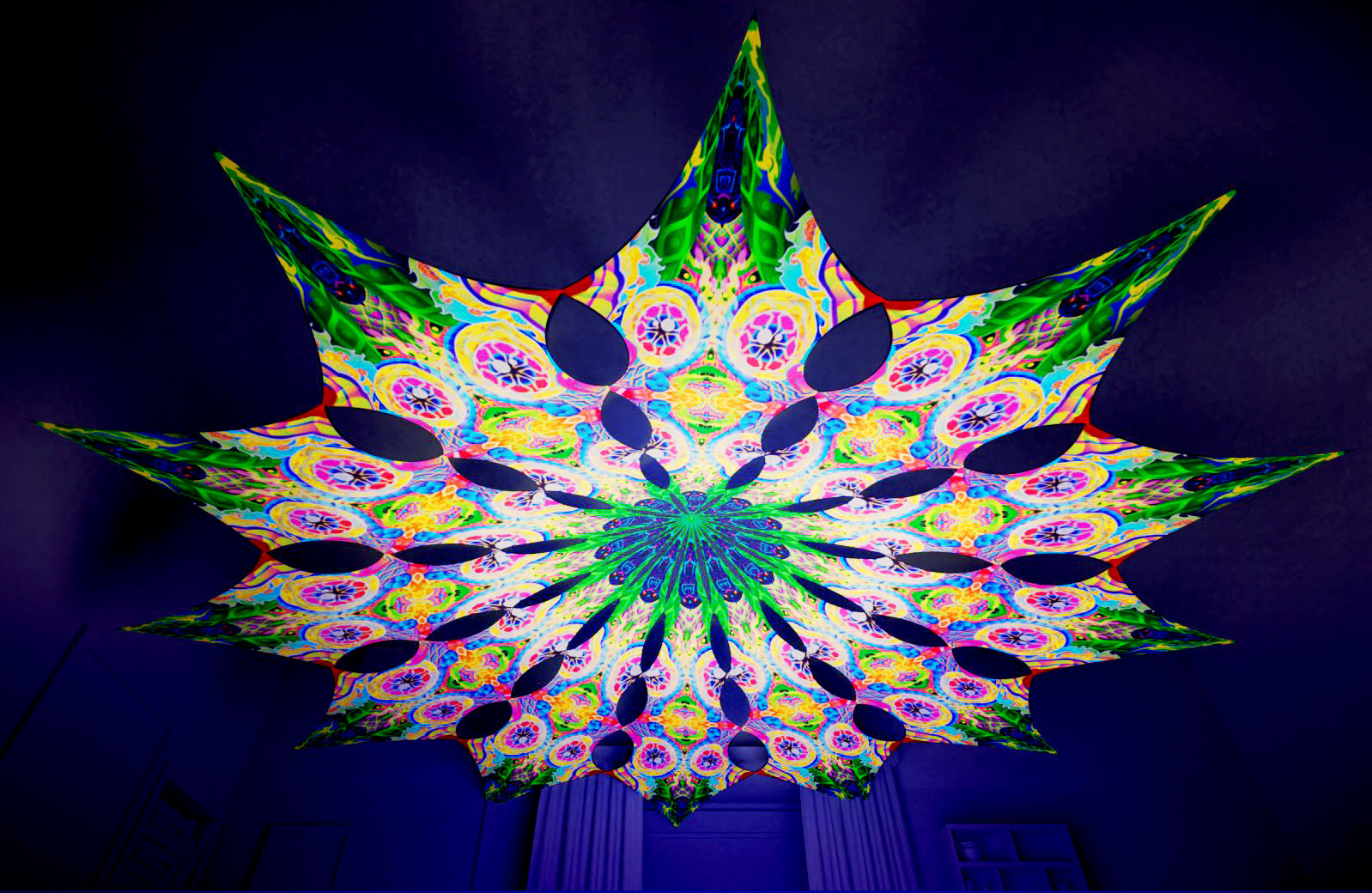 Barong Psychedelic UV-Reactive Canopy - 12 petals set - Mind Tunnel