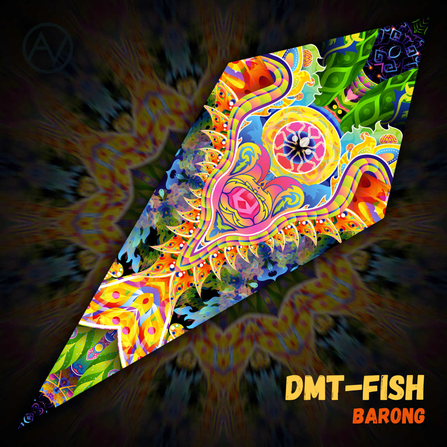 Barong - Psychedelic UV-Reactive Canopy - Petal Design - "DMT-Fish"
