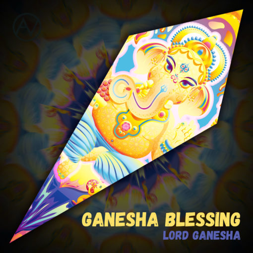 Lord Ganesha - Psychedelic UV-Reactive Canopy - Petal Design - "Ganesha Blessing"