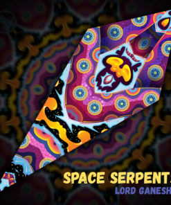 Lord Ganesha - Psychedelic UV-Reactive Canopy - Petal Design - "Space Serpents"