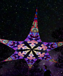 Temples - Psychedelic UV-Reactive Ceiling Decoration Canopy 6 Petals