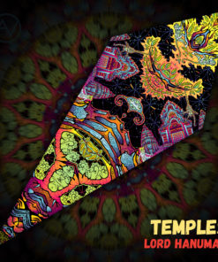 Lord Hanuman - Psychedelic UV-Reactive Canopy - Petal Design - "Temples"