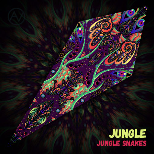 Jungle Snakes - Psychedelic UV-Reactive Canopy - Petal Design - "Jungle"