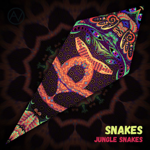 Jungle Snakes - Psychedelic UV-Reactive Canopy - Petal Design - "Snakes"