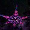 Trippy Scales - Psychedelic UV-Reactive Ceiling Decoration Canopy 6 Petals