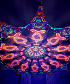 Jungle Snakes Psychedelic UV-Reactive Canopy - 12 petals set - Snakes