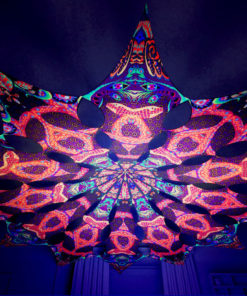 Jungle Snakes Psychedelic UV-Reactive Canopy - 12 petals set - Snakes & Trippy Scales
