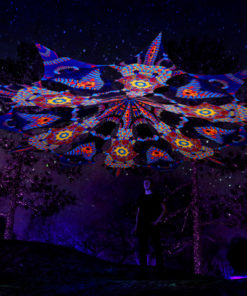 Cyber Venus Psychedelic UV-Reactive Canopy - 12 petals set - Radiance & Blip-Blop
