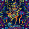 Kali in Acidland - Trippy Tapestry UV-Reactive Psychedelic Backdrop Wall Hanging