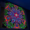 Hanuman Mandala Psychedelic Fluorescent UV-Reactive Backdrop Tapestry Blacklight Wall Hanging