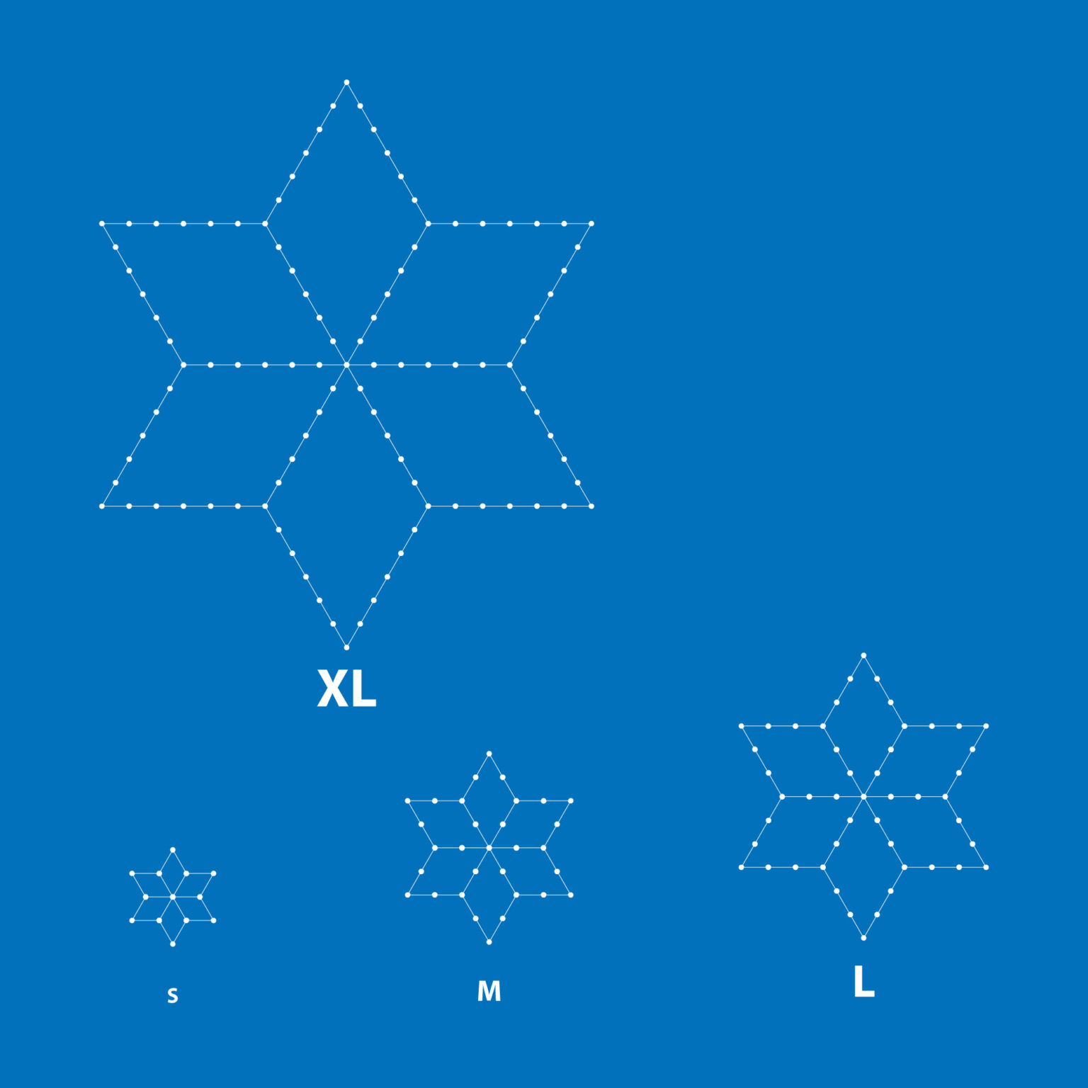 Hexagrams Sizes - Blueprint