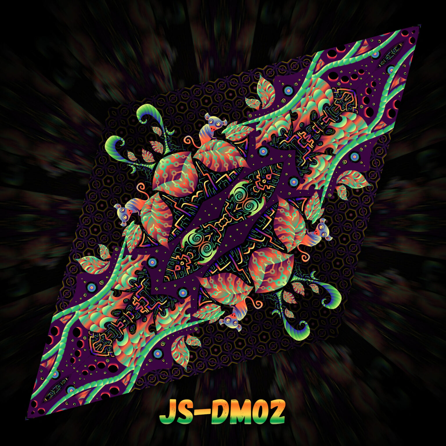 Jungle Snakes - JS-DM02 - UV-Diamond - Design Preview