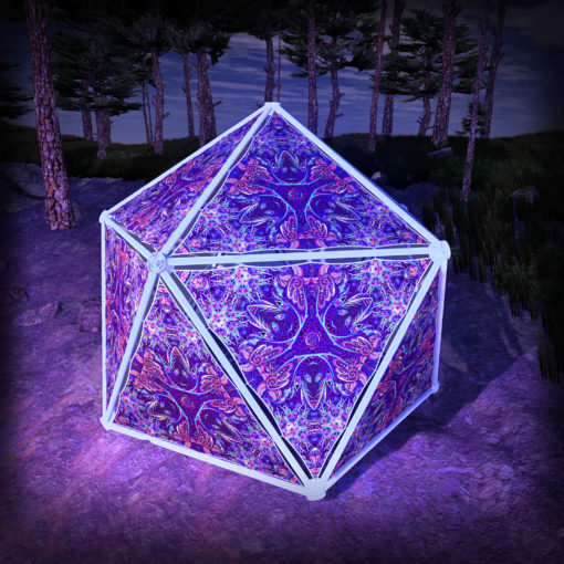 Jungle Snakes UV-Triangles - TR03 - Geodome - UV-Reactive Psychedelic Party Decoration - 3D Preview