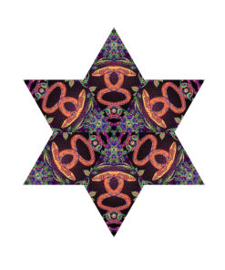 Jungle Snakes - Hexagram - UV-Canopy - Psychedelic Party Decoration - Flat Lay - Setup #3