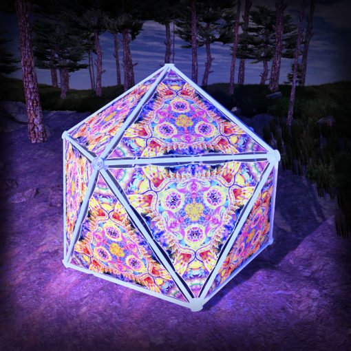 Barong UV-Triangles - TR01 - Geodome - UV-Reactive Psychedelic Party Decoration - 3D Preview