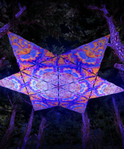 Lord Ganesha UV-Triangles - TR01 - 12 Pieces - UV-Reactive Psychedelic Party Decoration - 3D Preview