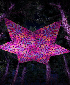 Lord Ganesha UV-Triangles - TR02 - 12 Pieces - UV-Reactive Psychedelic Party Decoration - 3D Preview