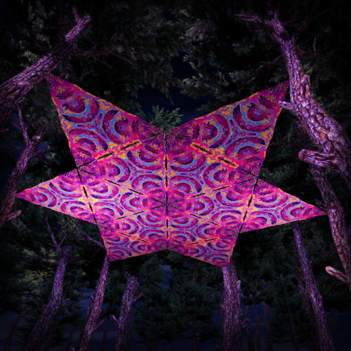 Lord Ganesha UV-Triangles - TR02 - 12 Pieces - UV-Reactive Psychedelic Party Decoration - 3D Preview