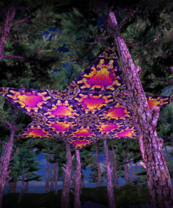 Lord Hanuman UV-Triangles - TR02 - 12 Pieces - UV-Reactive Psychedelic Party Decoration - 3D Preview