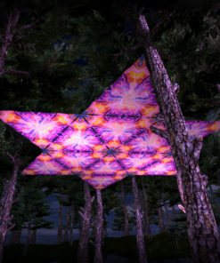 Frozen Corals UV-Triangles - TR01 - 12 Pieces - UV-Reactive Psychedelic Party Decoration - 3D Preview