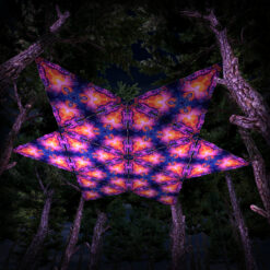 Frozen Corals UV-Triangles - TR02 - 12 Pieces - UV-Reactive Psychedelic Party Decoration - 3D Preview